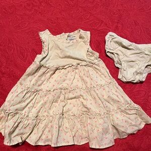 Baby gap lime green cherry ruffle dress